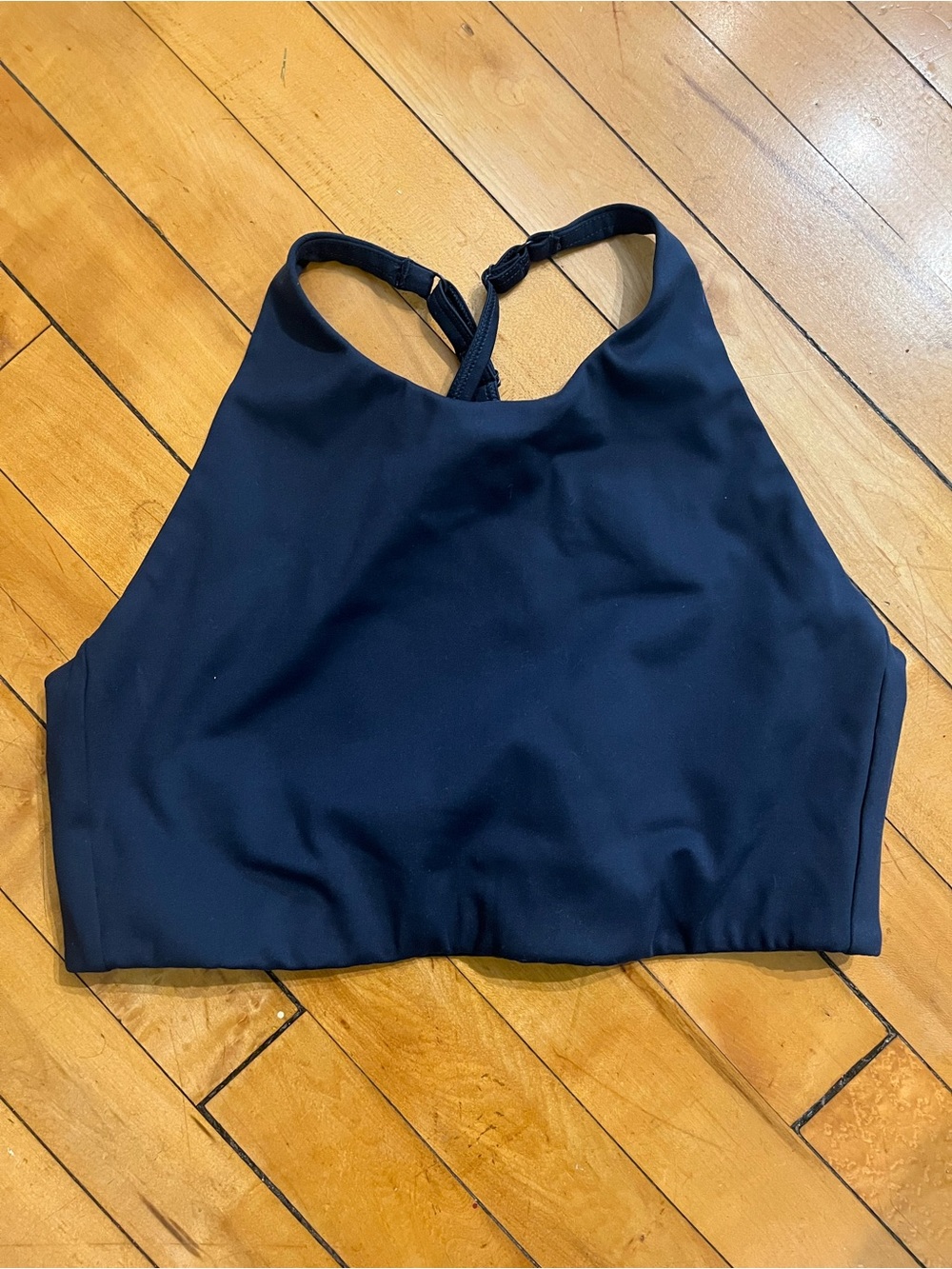 girlfriend collective navy High-Neck Sports Bra